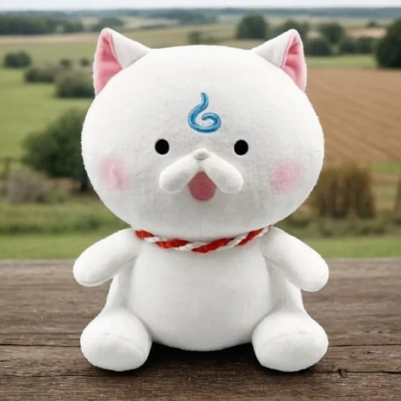 25cm Game Vtuber Hololive Sakura Miko White Cat Soft Plush Stuffed Doll Plushie Toy Mascot Pillow Props Halloween Gift