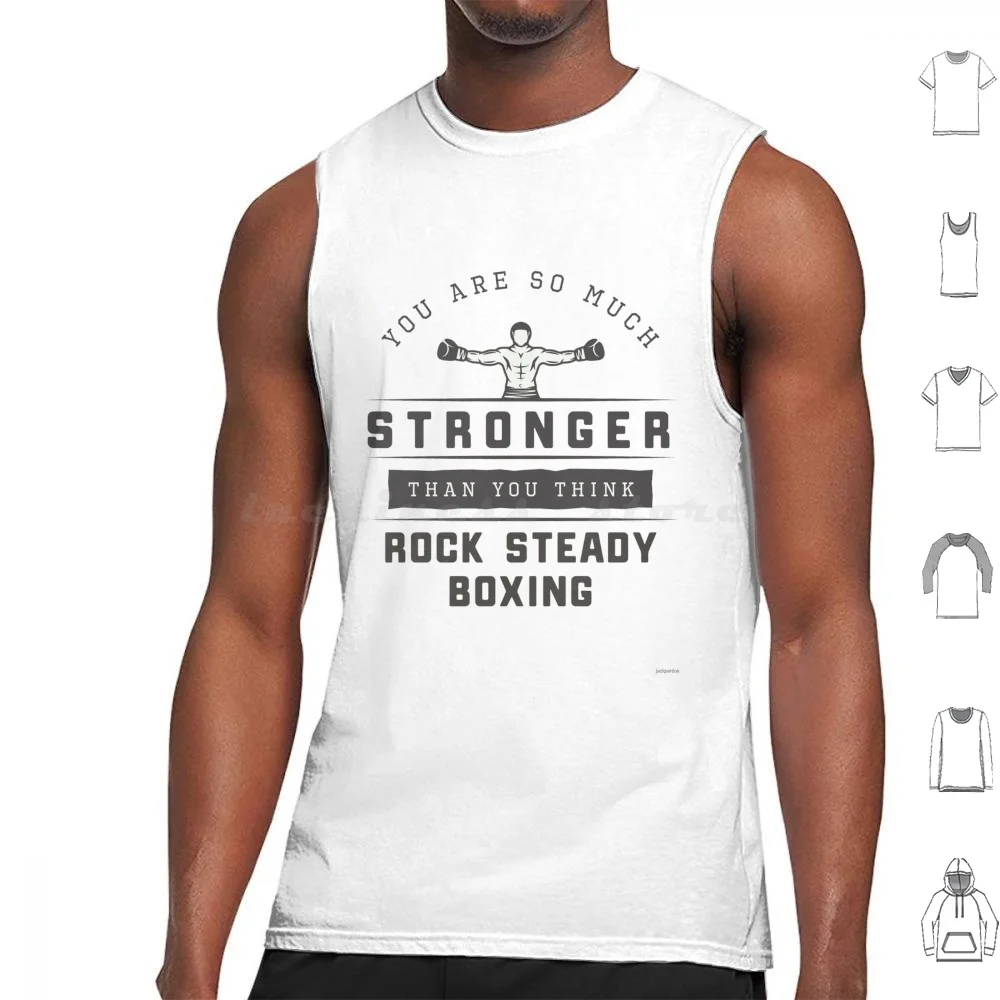Rock Steady Boxing Parkinson's vous êtes plus fort débardeurs imprimé coton Parkinson boxe stable frapper plus fort