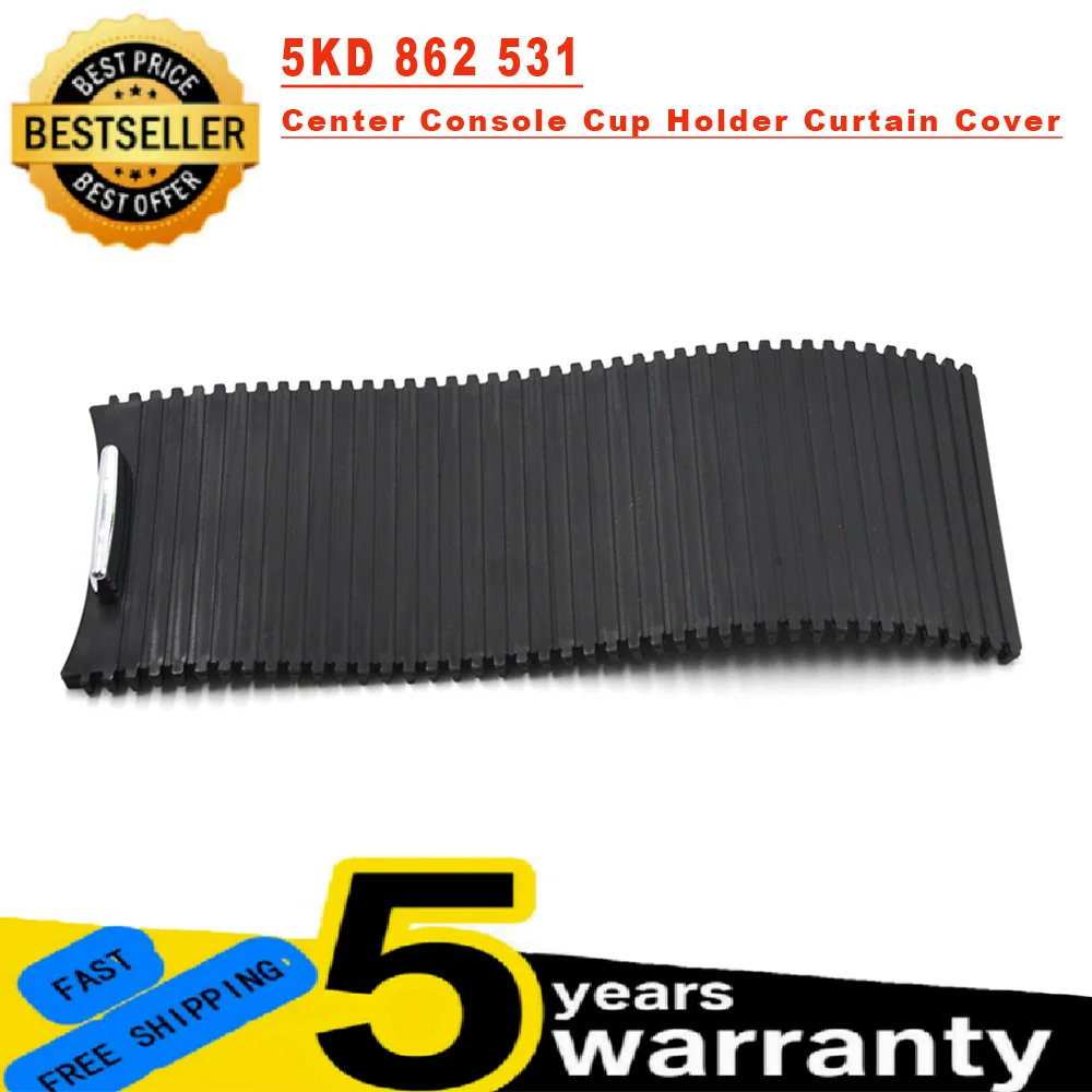 For Jetta MK5 VW Golf MK6 EOS Scirocco Black Beige Curtain for Center Console Cups Holder 5KD86253 5KD 862 531 1K0 862 531