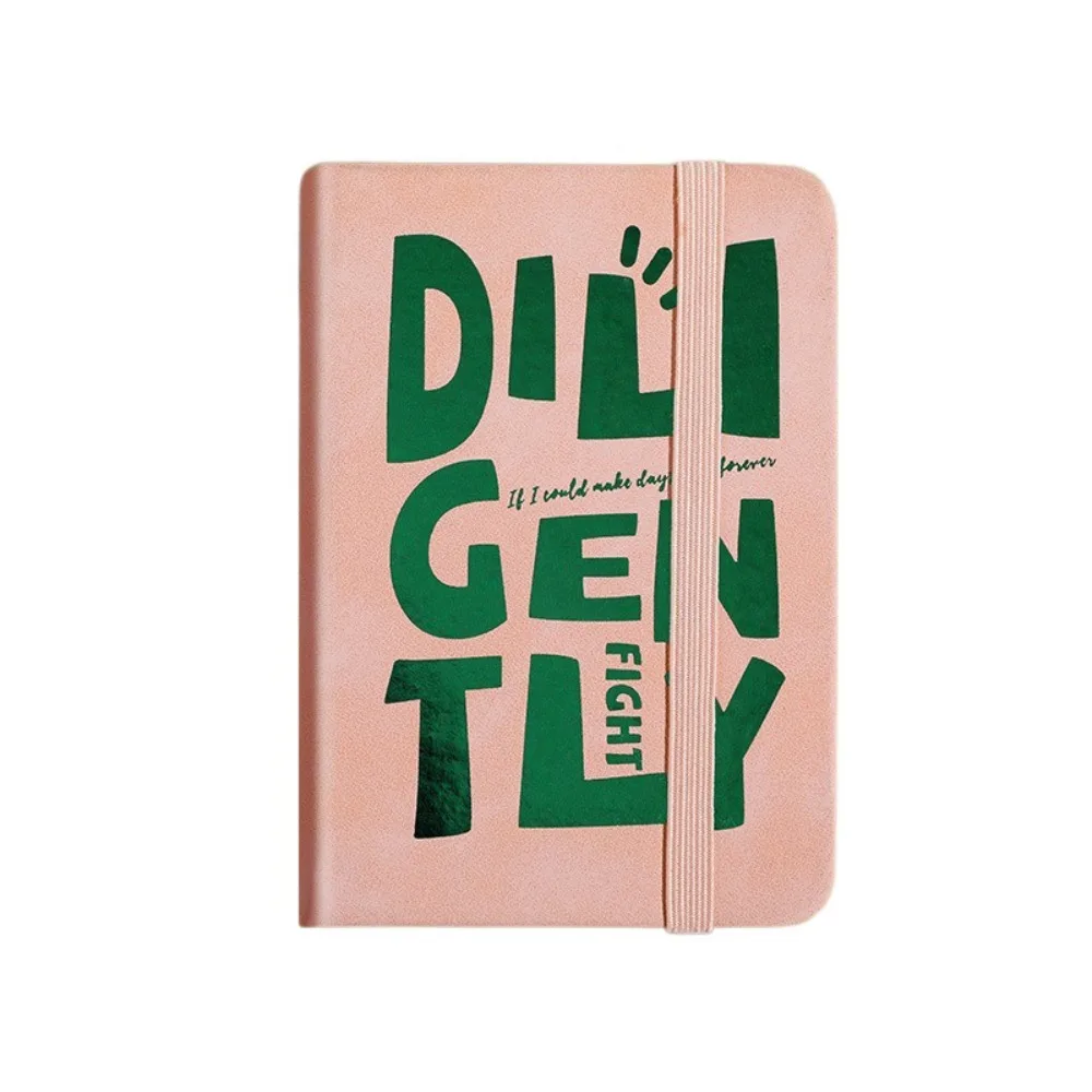 

New Paper Printing Notebook A7 Elastic Band Design Retro Notebook Mini 192 Pages Pocket Notebook Home Office School