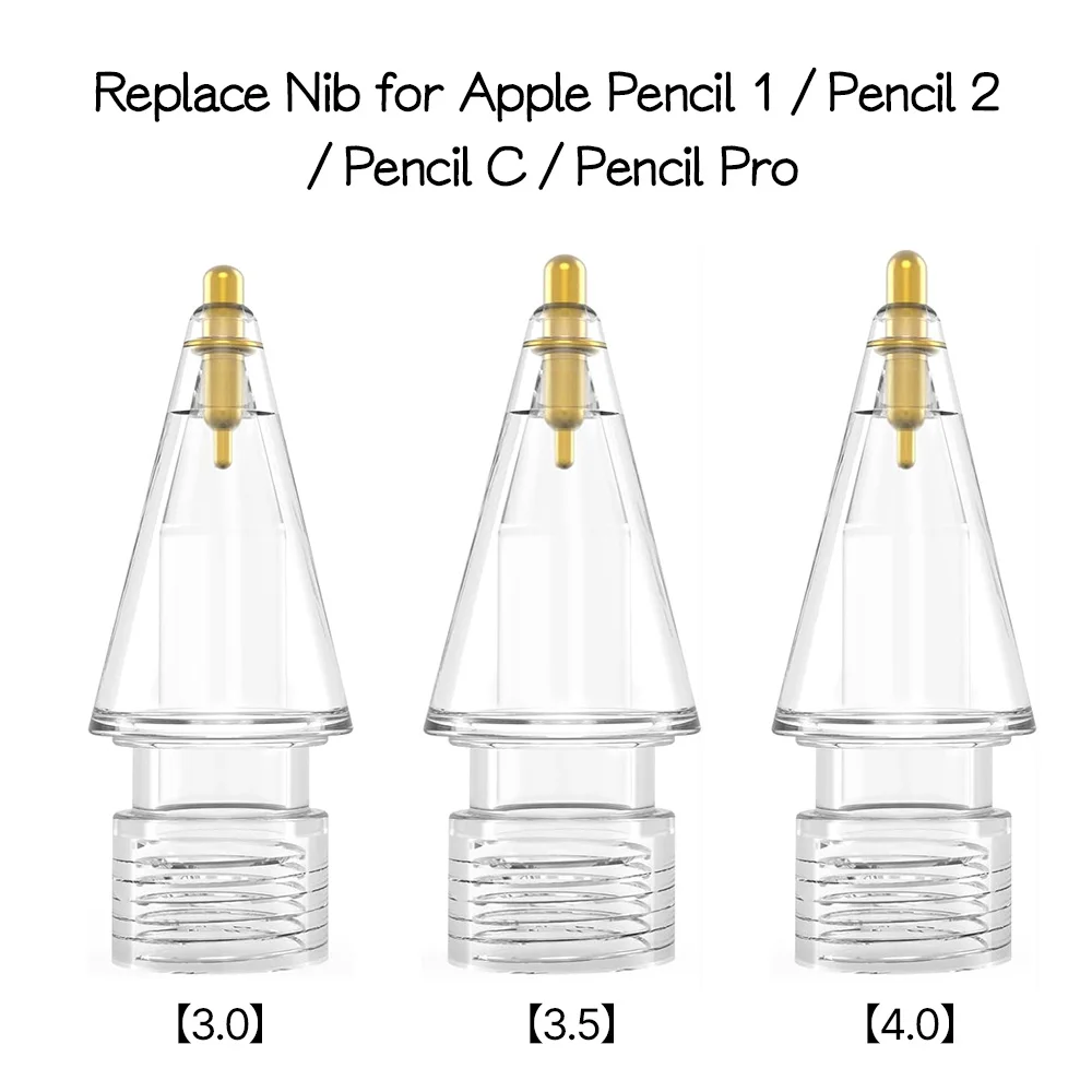 Anti-slip Pencil Tips for Apple Pencil 1st 2nd Generation Fine Point Tablet Pen Nibs Precise Spare Stylus Metal Nib