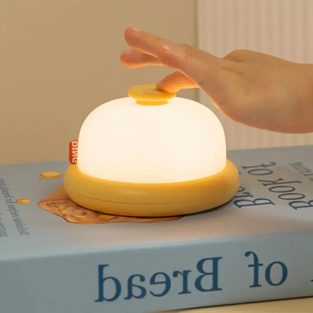 Lámpara única de silicona al lado, luz nocturna creativa para dormir para niños, atmósfera Kawaii, lámpara de noche portátil para el hogar