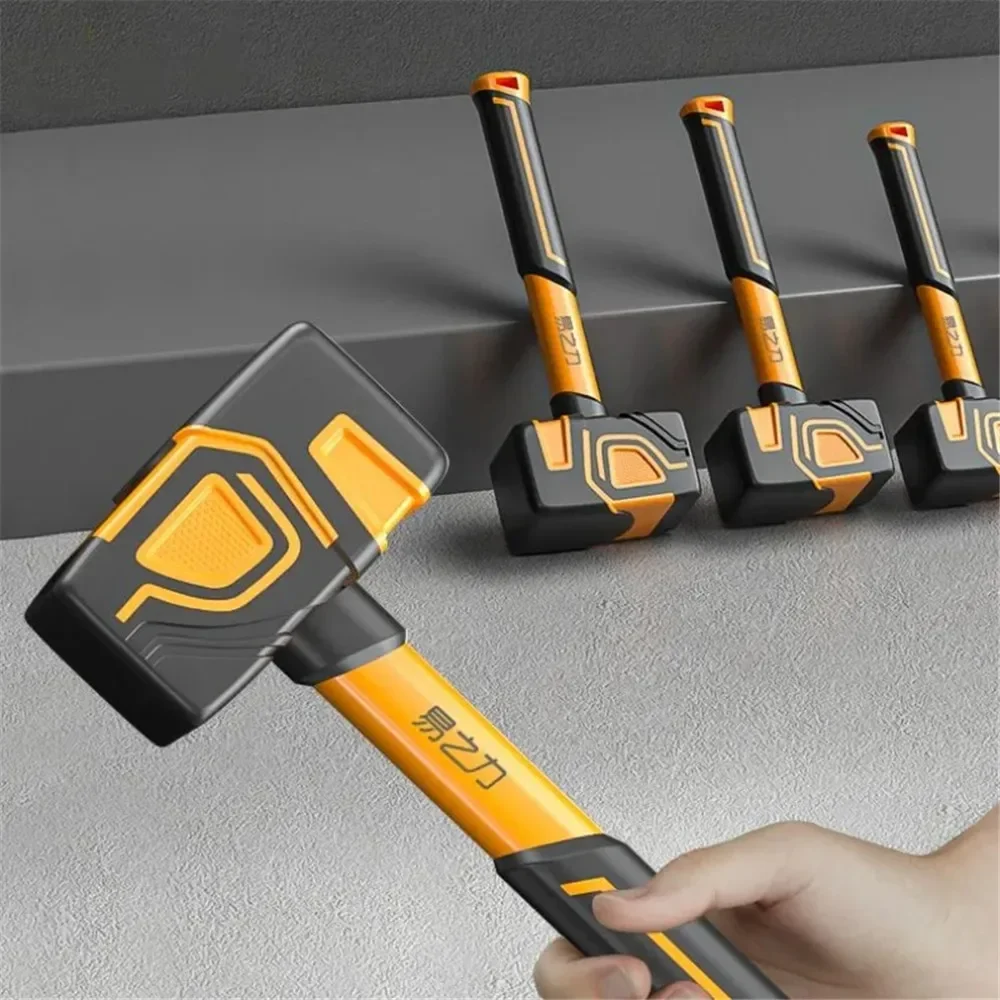 Multifunctional Rubber Mallet Ceramic Tile Soft Rubber Tapping Leather Hammer Professional Construction Workers Hand Tools