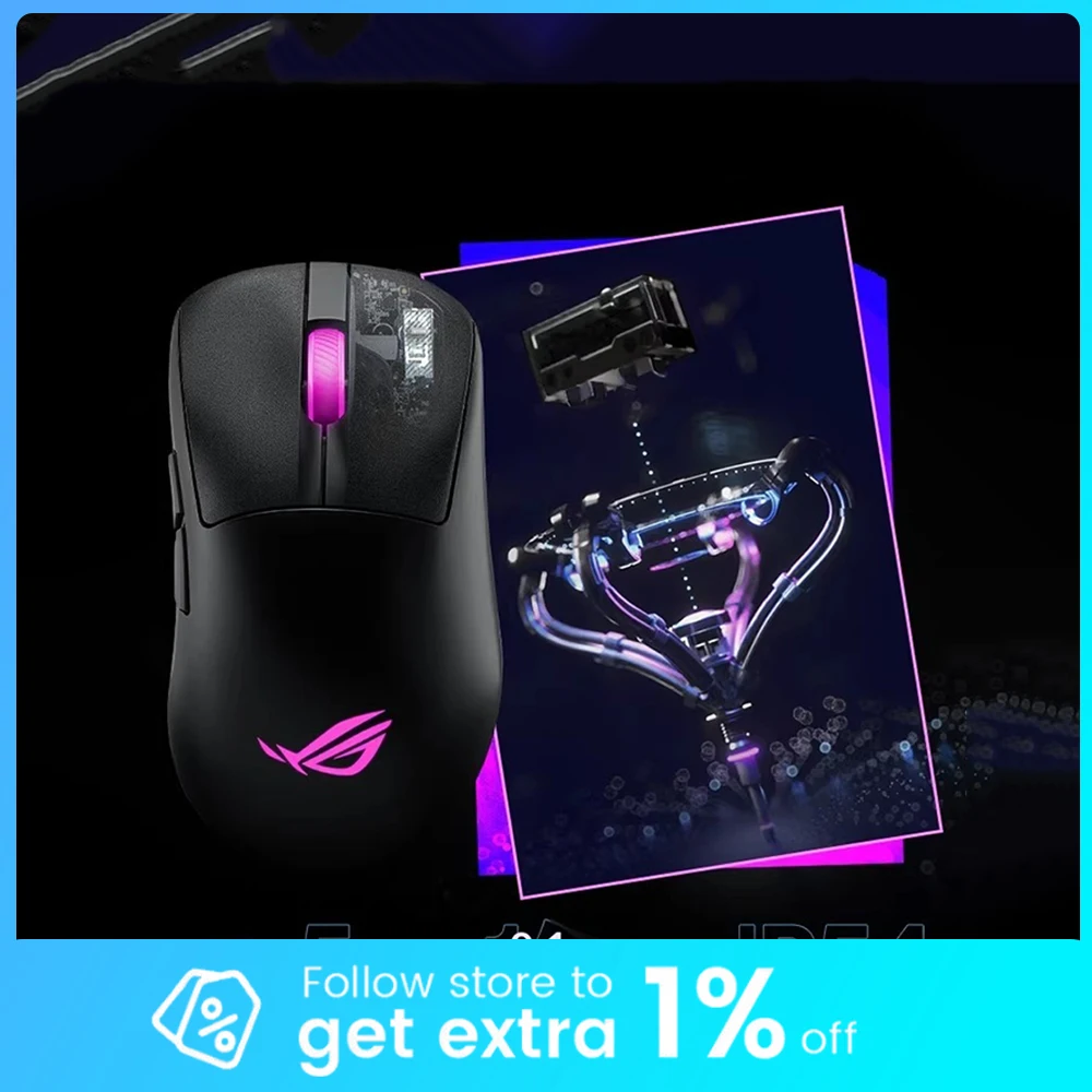 

ROG Keris II Gaming Mouse Three Mods AimPoint Pro 42k Sensor 8K RGB Wireless Mouse Low Delay 65g Light Weight Mouse Gamer