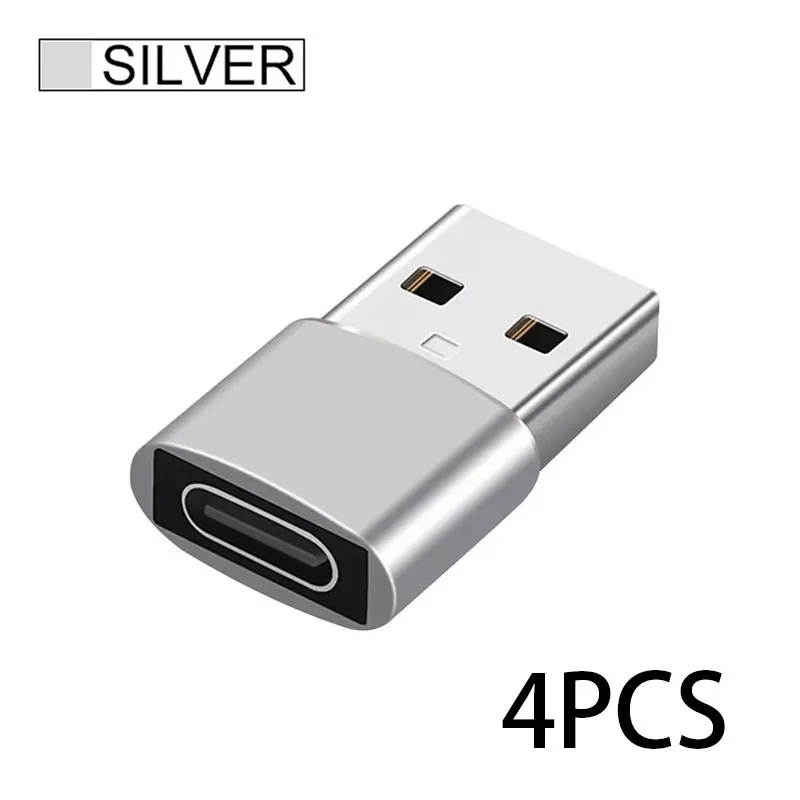 USB Male naar USB-C Adapter Snelle Oplading Gegevensoverdracht OTG Functie voor iPhone 15/14/13 Plus Pro Max (2/4-pack) - afbeelding 1