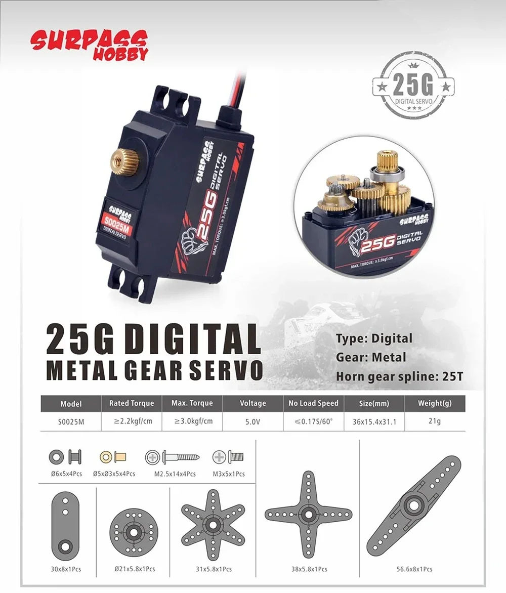 تجاوز هواية أجهزة رقمية 9G 17G 25G 6 كجم 9 كجم 15 كجم 20 كجم ميتال جير مايكرو سيرفو ل 1/8 1/10 RC سيارة طائرة طائرة روبوت شراعية