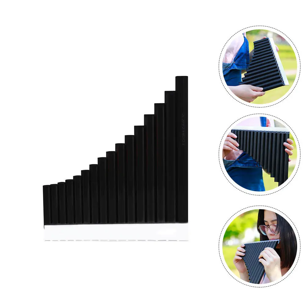

1Set Pan Flute C Key Black Professional Musical Instrument for Beginners Portable Educational 16 Panpipe Students