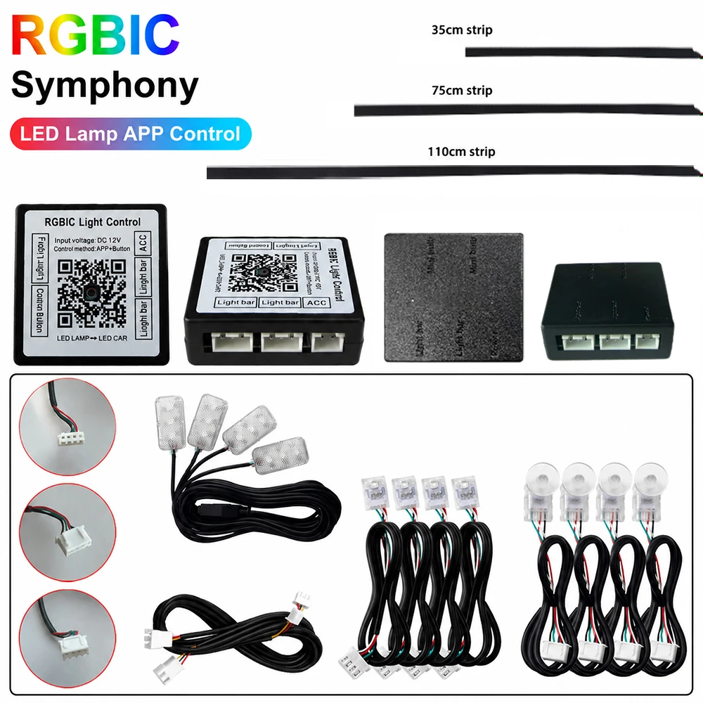 RGBIC Symphony LED Car Ambient Light Strip Accessories Replacement Parts for Main Controller Interior Decoration Lamp