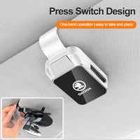 For Skoda Octavia Fabia 1 2 Superb Rapid Kodiaq Kamiq Yeti Car Sun Visor Glasses Clip One-hand use Eyeglasses Holder Accessories