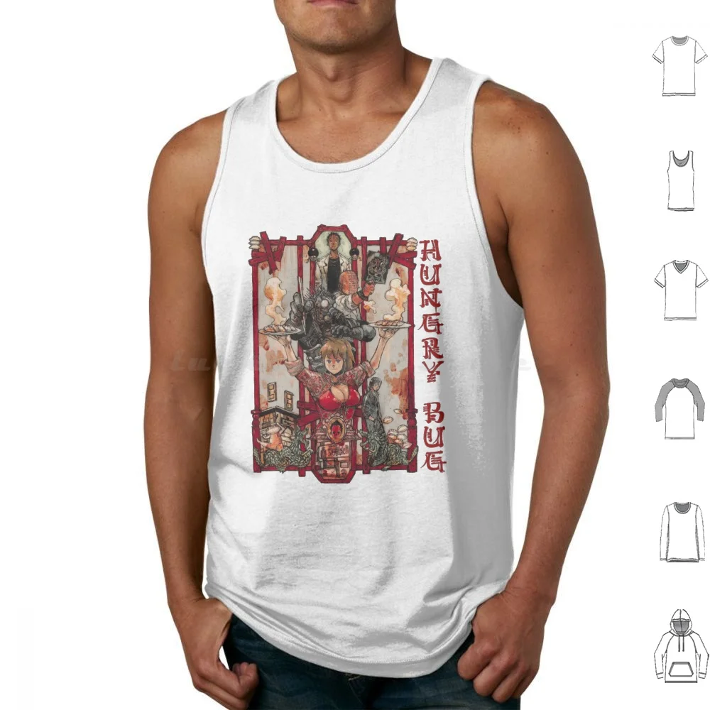 Dorohedoro Hungry Bug Tank Tops Vest Sleeveless Dorohedoro Q Hayashida Manga Anime Japan Netflix Gyoza Food Egirl Kawaii