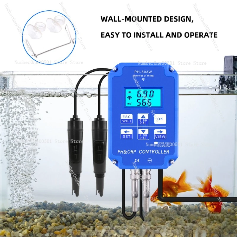 PH-803W mobile phone wifi monitoring digital acid-base and redox controller PH meter online