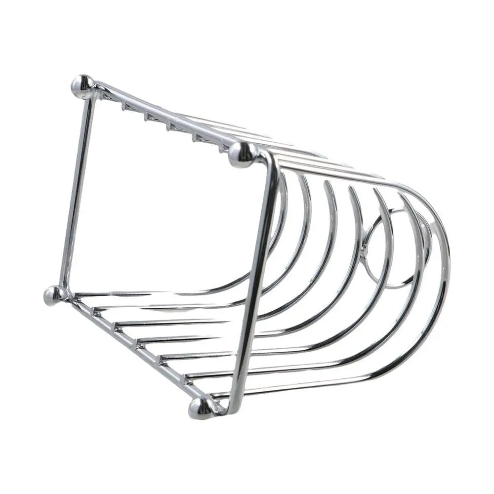 6 Slots Bread Rack Stainless Steel Ball Feet Slices Toast Rack Loop Carry Handle Durable Cooling Cooling Holder Sponge