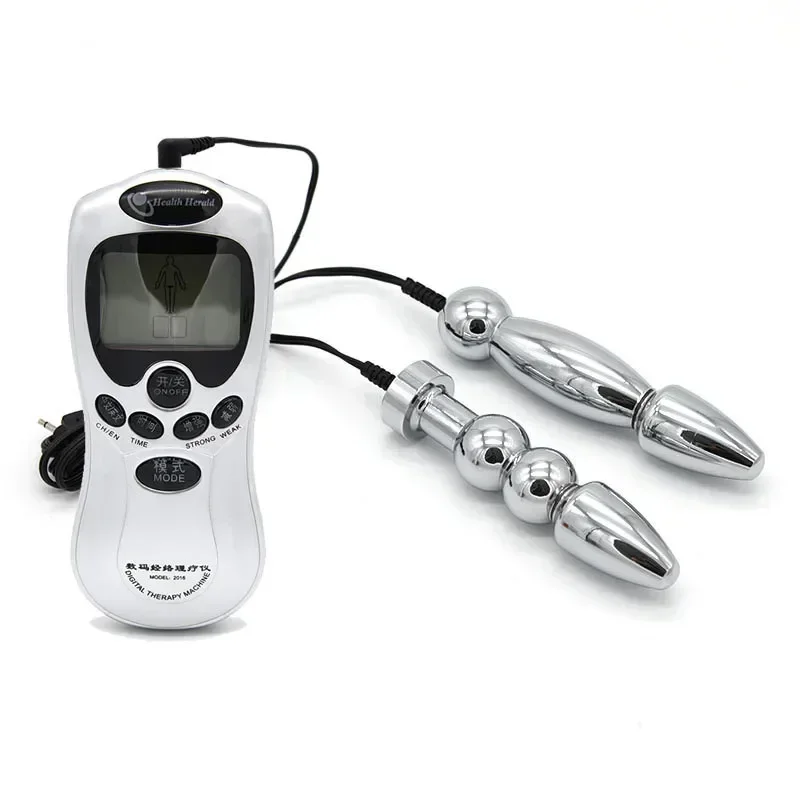 Adult Products Electric Shock Anal Plug Vaginal Massagers Anal Dilator Butt Plug Sex Toys Kits Electro Shock Large Size