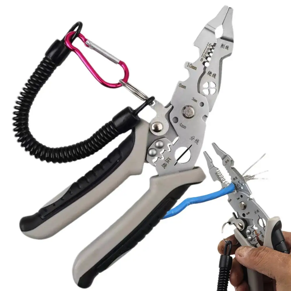 Crimper Cable Electrical Wire Cutter Adjustable Automatic Wire Stripper Tool Electrician Multi-Purpose Stripper Crimping Pliers