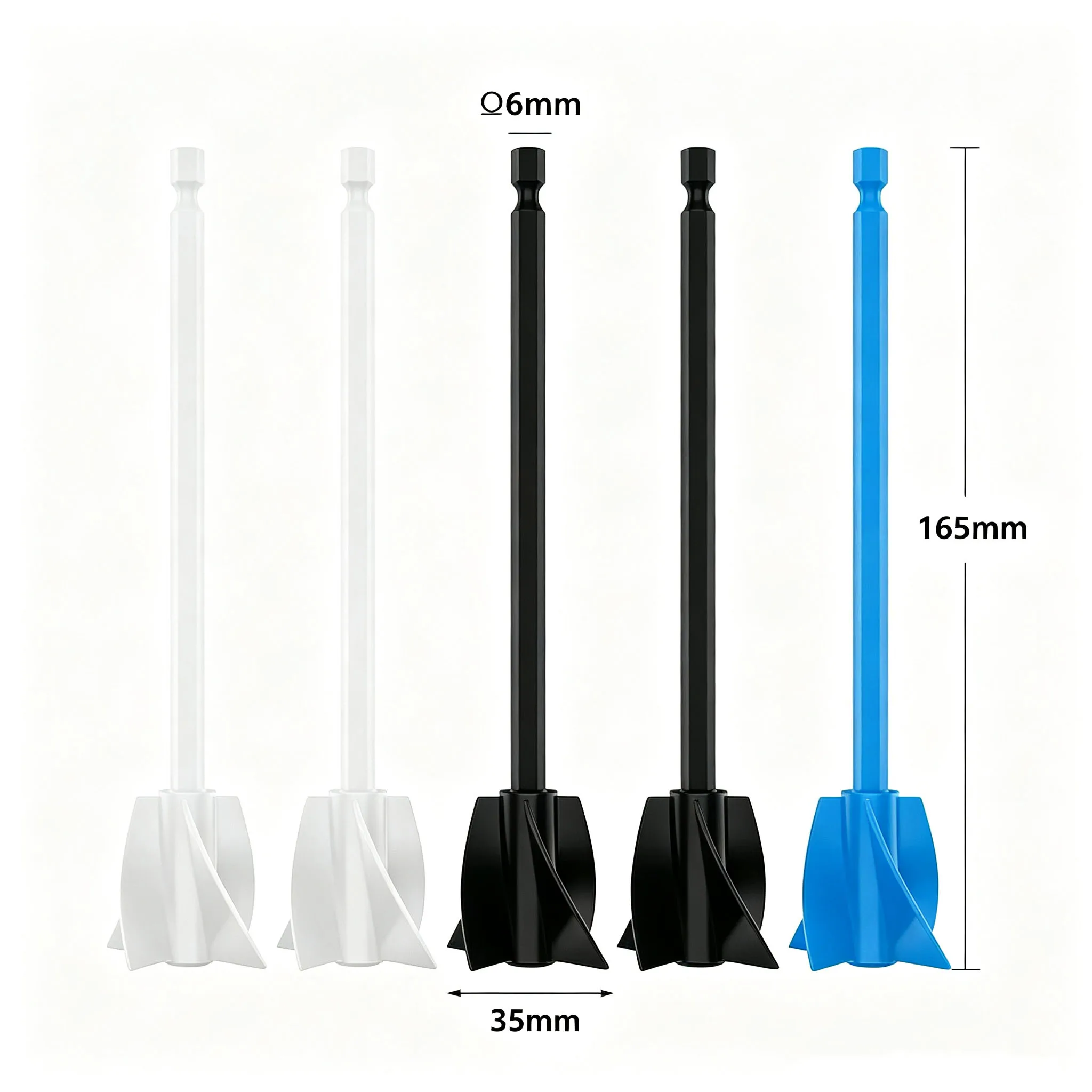 4/5Pcs Epoxy Resin Mixer For Drill 4-Leaf Spiral Mixing Paddle Attachment Reusable ABS Paint/ Stirrer For Glazes And Stains/
