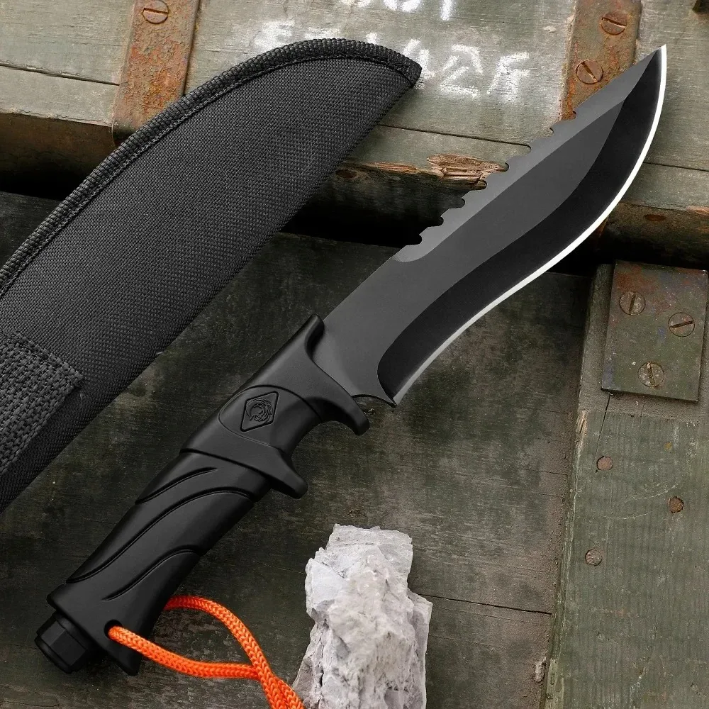 1PC Survival Knife, Stainless Steel Kitchen Utility Knife, High Hardness Tactical Knife, EDC Fixed Blade, Self-Defense Knife