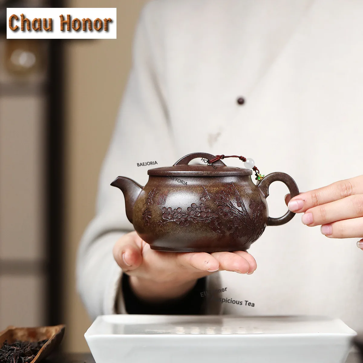 290ml High-end Yixing Purple Clay Teapots Handmade Big Belly Hanwa Pot Raw Ore Wood-fired Mud Kettle With Filter Zisha Tea Set