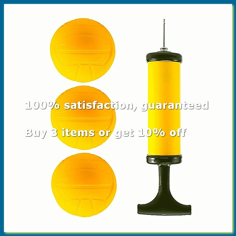 Roundnet Game Ball Replaceable Competitive Balls Mini Volleyball 3-Pack with Pump-FABY