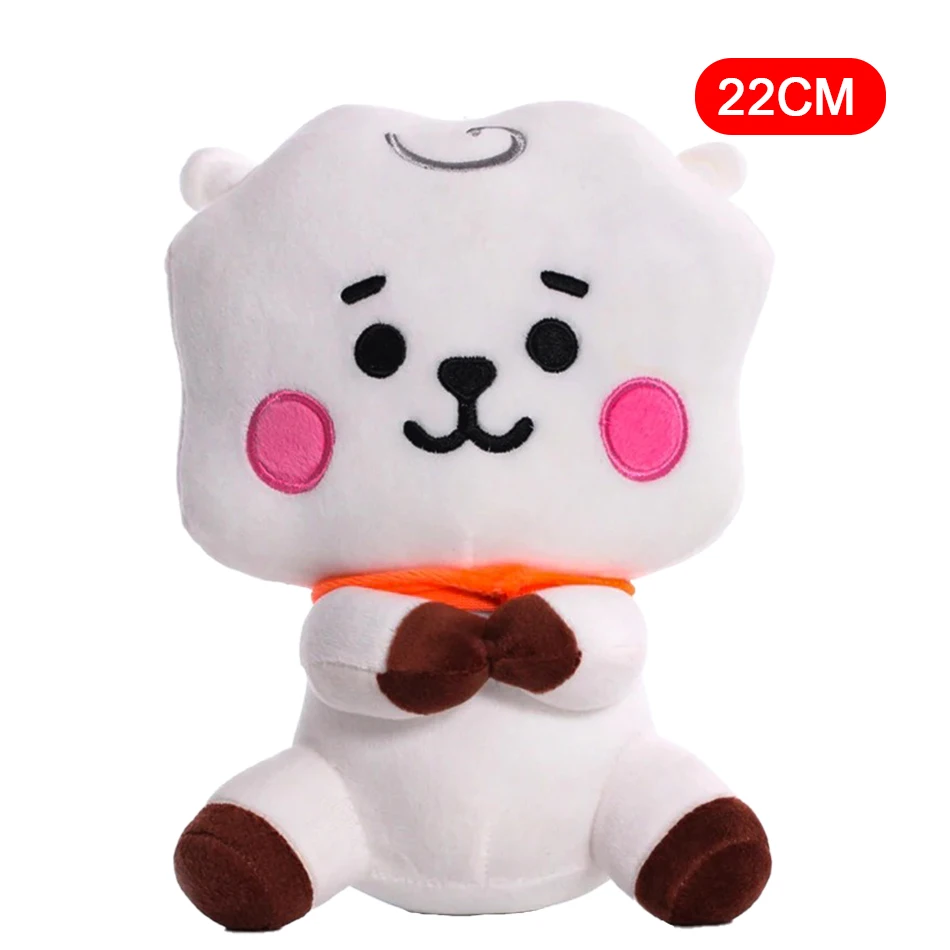 12-24cm B-T Cartoon Baby-Anhänger Plüsch-Schlüsselanhänger Spielzeug Bangtan Boy Groups Plüschtiere Cartoon-Rucksack-Dekoration Puppen Kindergeschenke