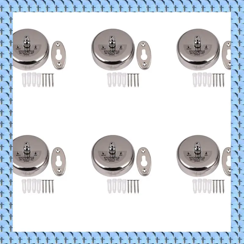 

NOCM 6Pcs 2.8M Stainless Steel Clothesline Rope Retractable Clothesline Indoor Stainless Steel Round Clothesline