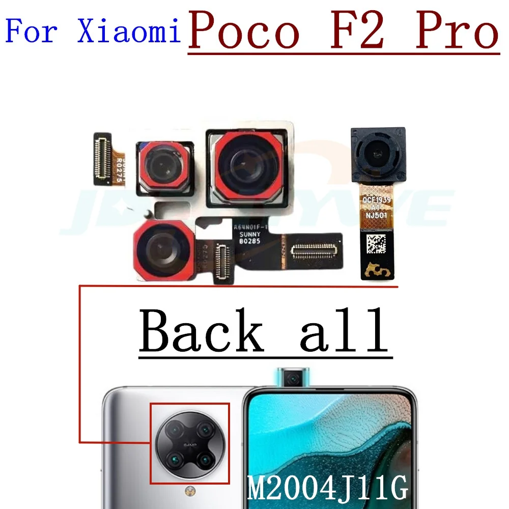 Rear Front Camera For Xiaomi Poco F2 Pro Frontal Selfie Facing Main Back Camera Module Flex Cable Parts