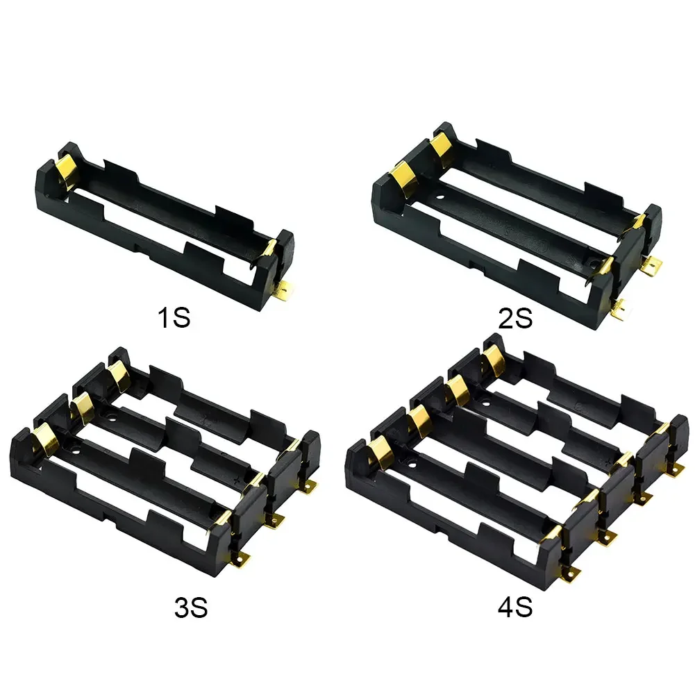 1-10pcs 18650 SMT Battery Holder 18650 SMD Battery Box With Bronze Pins Rechargeable Battery Holder Clip Storage Case Power Bank