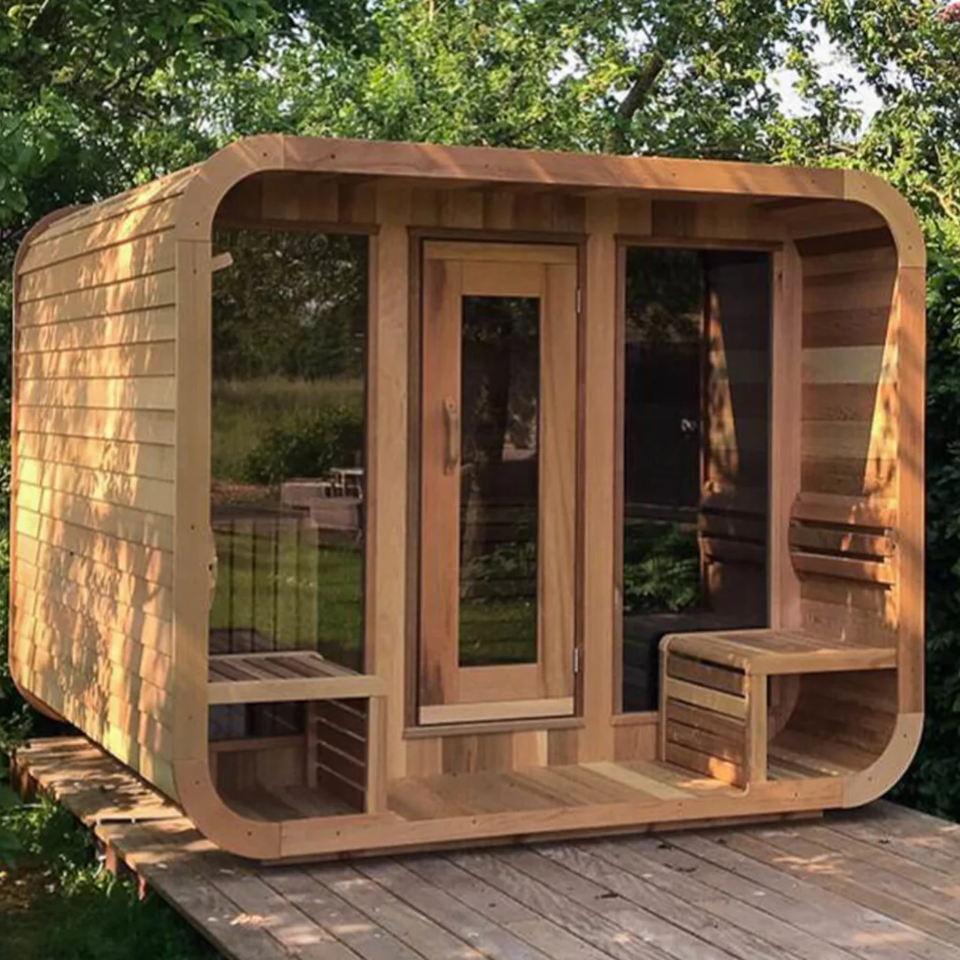 Modern 6-Person Traditional Outdoor Sauna Room with Far Infared Equipment 6kw Stove Heating Deposit Required