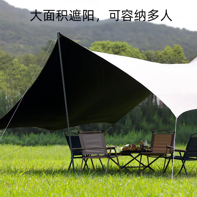 black coated TARP car spur vehicle ultra-light ultraviolet sun-blocking 210D emotional camping rack TARP shade light-shaded