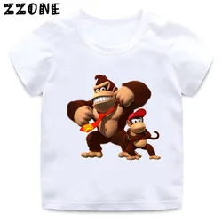 Hot Sale Donkey Kong Country Graphic Cartoon Kids T-Shirts Monkey Girls Clothes Baby Boys T shirt Summer Children Tops,ooo5221