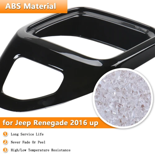 Imagen 2 del producto Protector de luz trasera de coche, cubierta decorativa, pegatinas embellecedoras para Jeep Renegade 2016 2017 2018-2025, accesorios exteriores
