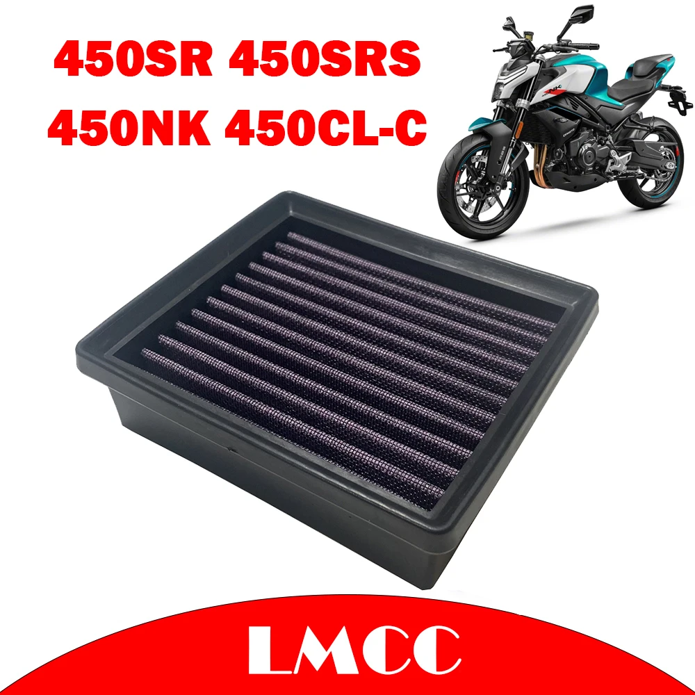 Motorcycle Engine Air Filter Cleaner 450cc High Flow Air Intake Filter Element For CFMOTO 450NK 450SR 450SRS 450CL-C 450 SR