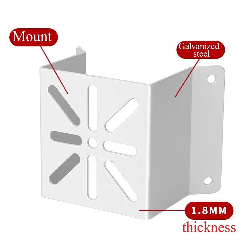 201 SUS 304 Stainless Steel Wall Corner adapter auxiliary Bracket, Speed Dome PTZ Cameras Mount Bracket, 90° Angle Wall Mount