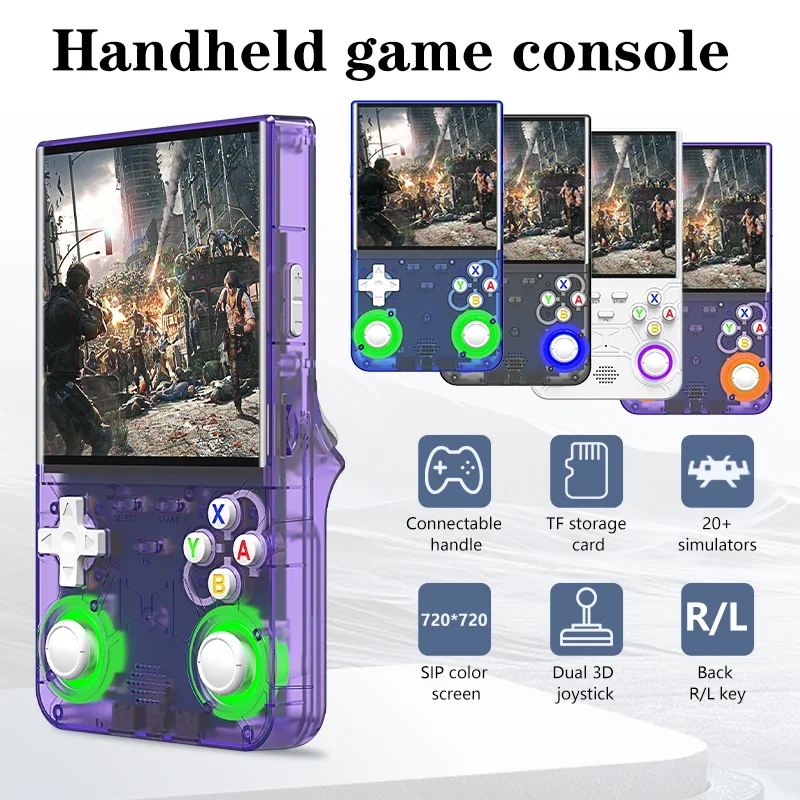 

R36 Ultra Open Source Handheld Game Players Linux System 4.0 Ips Hd Screen Support Two Person Networking Gaming Device Game Gift
