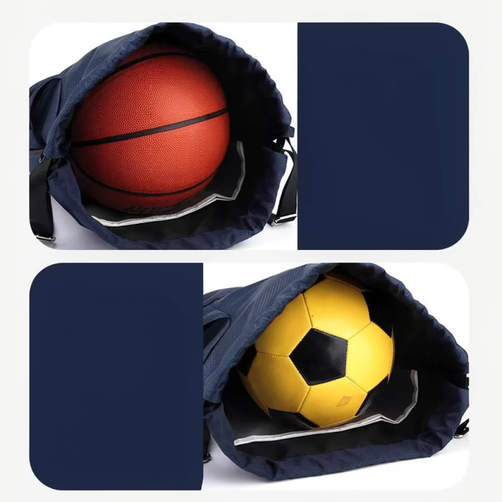 Waterproof Fitness Backpack Gym Sackpack Large Capacity Separate Wet Dry Bag For Swimming Basketball Training Sport