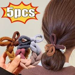 Korean Ponytail Rubber Band Hair Tie Elastic Hand-woven Hair Ropes for Women New Style Scrunchies Hair Accessories Headwear