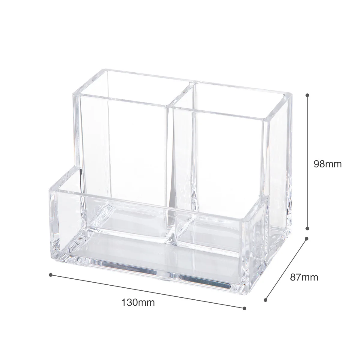 

1Pcs Acrylic Desktop Organizer Transparent Storage Case for Pens Markers Rulers Staplers Tape Paper Clips Essentials