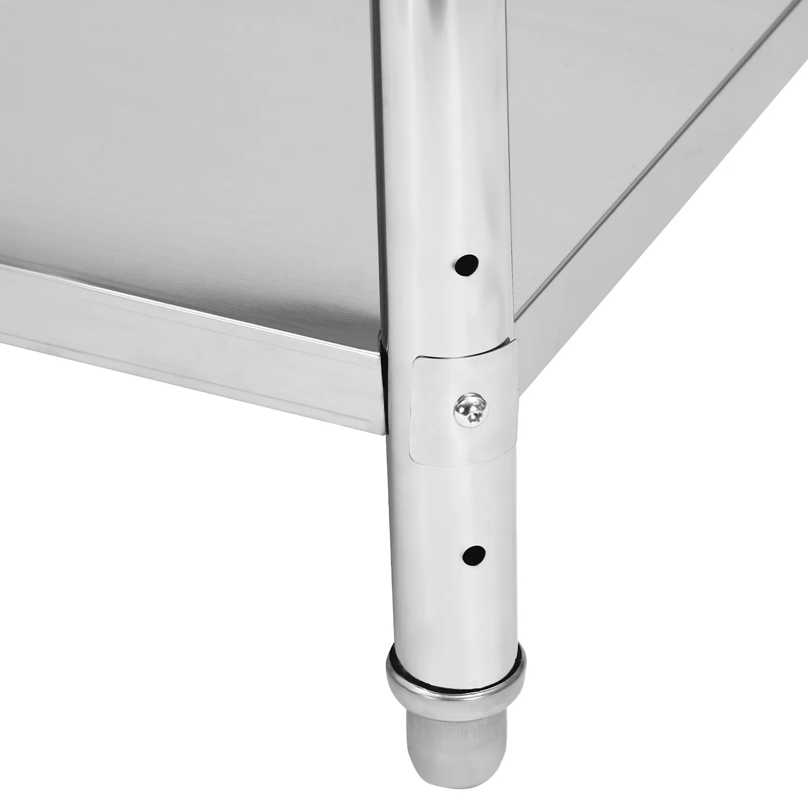 رفوف شديدة التحمل مكونة من 4 طبقات مقاس 58.1 بوصة عرض × 17.5 بوصة عمق × 58.1 بوصة ارتفاع - رف تخزين من الفولاذ المقاوم للصدأ بسعة 1320 رطل للمستودعات والمرآب