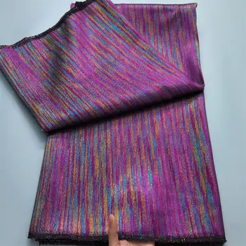 2025年新款奢華高品質尼日利亞提花蕾絲,5碼非洲歐根紗錦緞蕾絲布料,法式薄紗蕾絲派對禮服 8 最佳銷售 尼日利亞錦緞布料 - №1