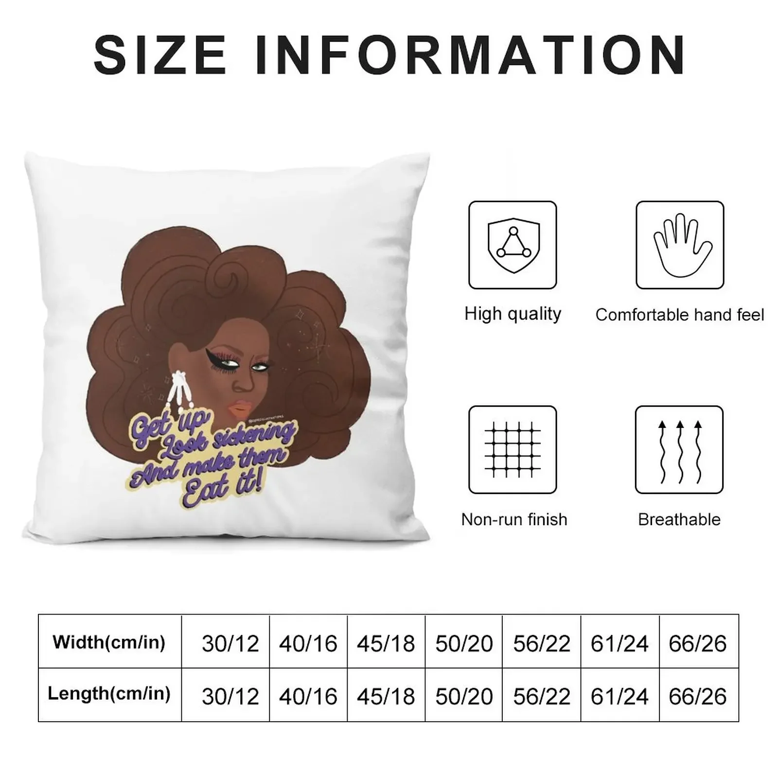 Latrice Royale: Get Up, Look Sickening, And Make them Eat It! Throw Pillow Christmas Covers bed pillows Cusions Cover pillow