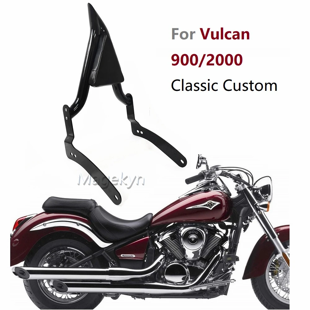 Motorfiets Achterpassagier Sissy Bar Rugleuning Voor Kawasaki Vulcan Vn 900 2000 Klassieke Custom Rug Bagagerek