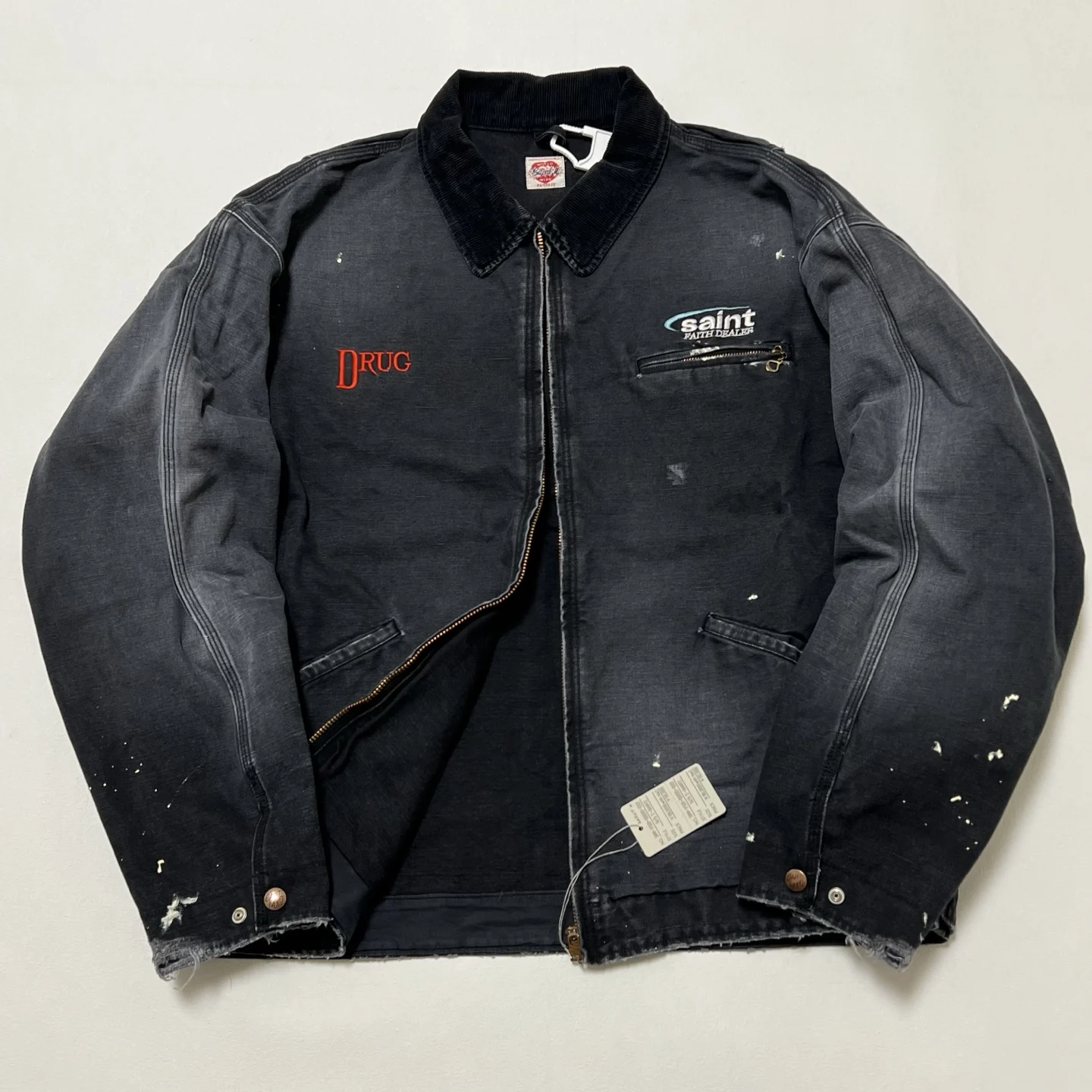 

SAINT красивая стираная куртка DETROIT для мужчин и женщин, высококачественные куртки унисекс из плотной ткани, пальто