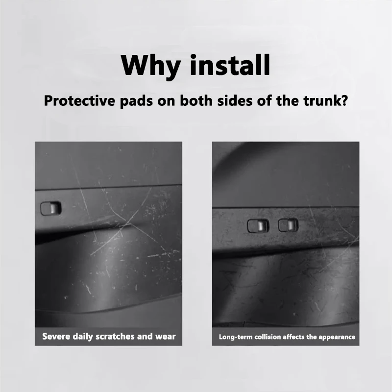 Hinten Stamm Beide Seite Wachen Für Tesla Modell Y PU Leder Oberfläche Ecke Schutz Abdeckung Cargo Liner Protector Anti-schmutzige Pads – Detail 3