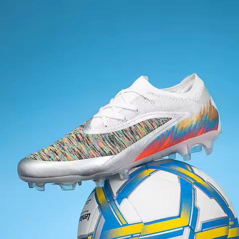 New Men Football Boots Shoes Match Training Soccer Shoes Non-Slip Cleats Long Spikes FG Ultralight Outdoor Sneaker Drop Shipping