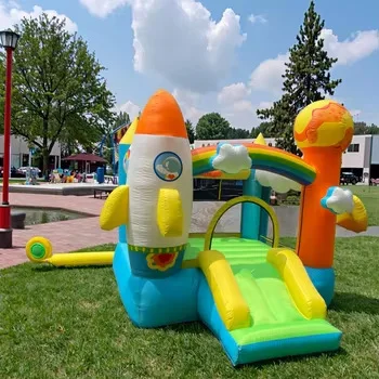 Jump Di Cloud Bouncy Castle Rocket Planet Jump Jump Bed Indoor Small Slide Cross-border Trampoline Naughty Fort
