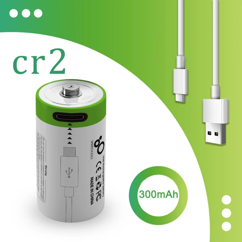 Batterie au lithium aste USB CR2, adaptée aux appareils photo numériques, à la sécurité GPS et aux dispositifs médicaux, 3V, 100% originale