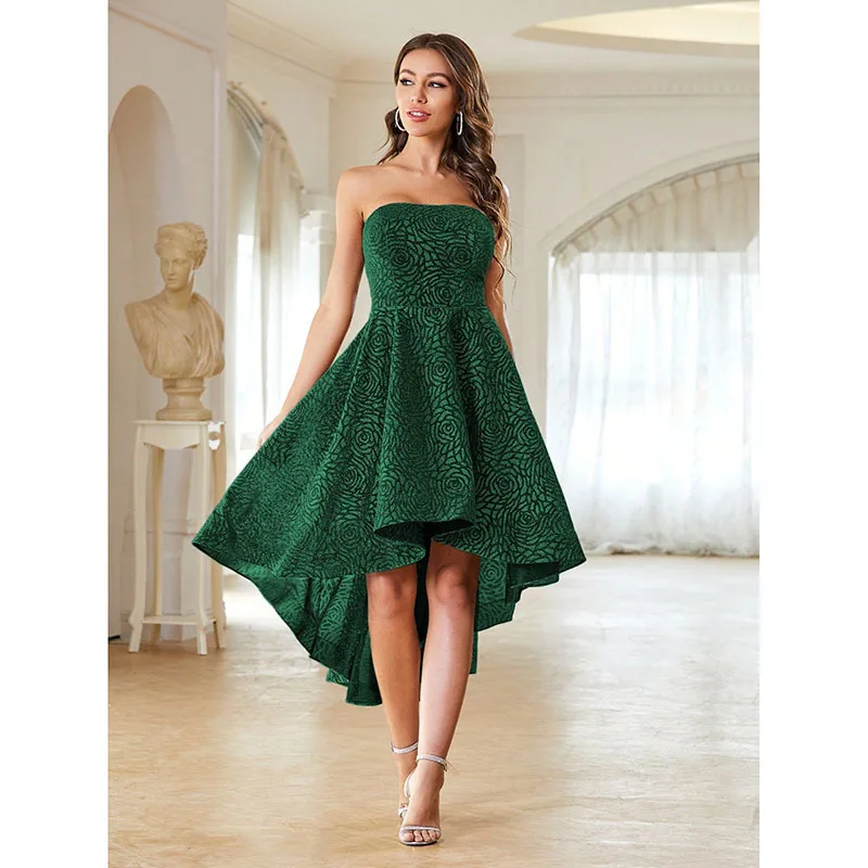 

Evening Gown New Hot Selling Strapless Temperament Adult Dress Spring Retro Leopard Print 2025 Summer Dress Robe Vestido Women