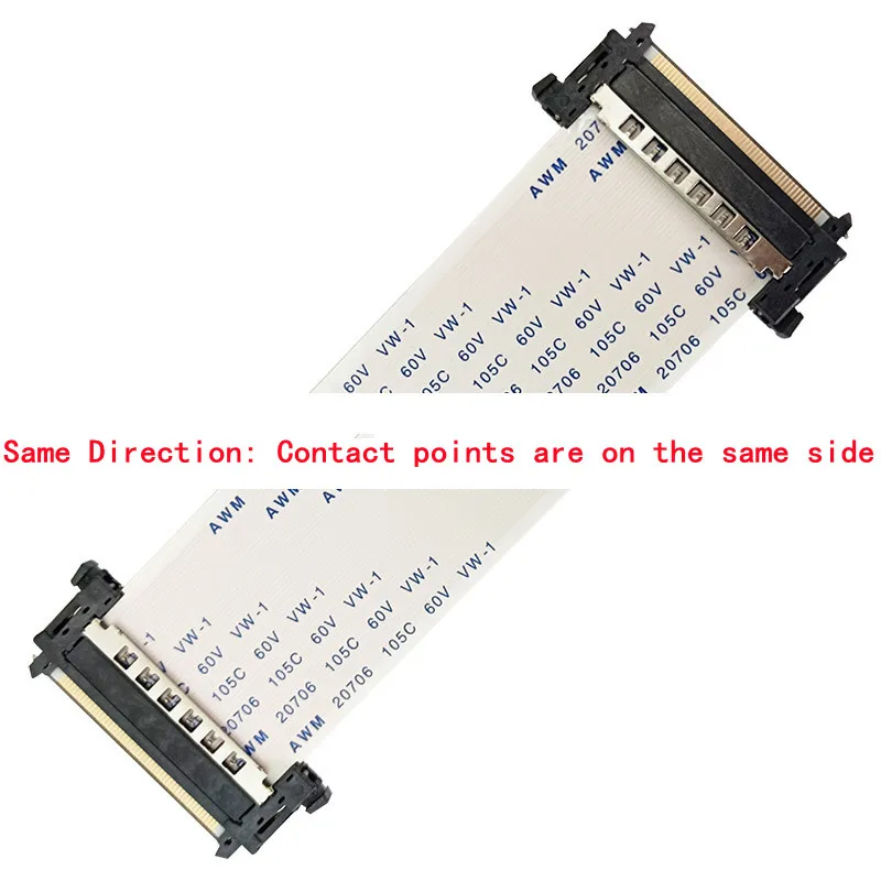 1PCS 4K LCD TV Display Cable - 41P/51 Pin I-PEX Connector, LVDS Pair Cable Interface, FPC