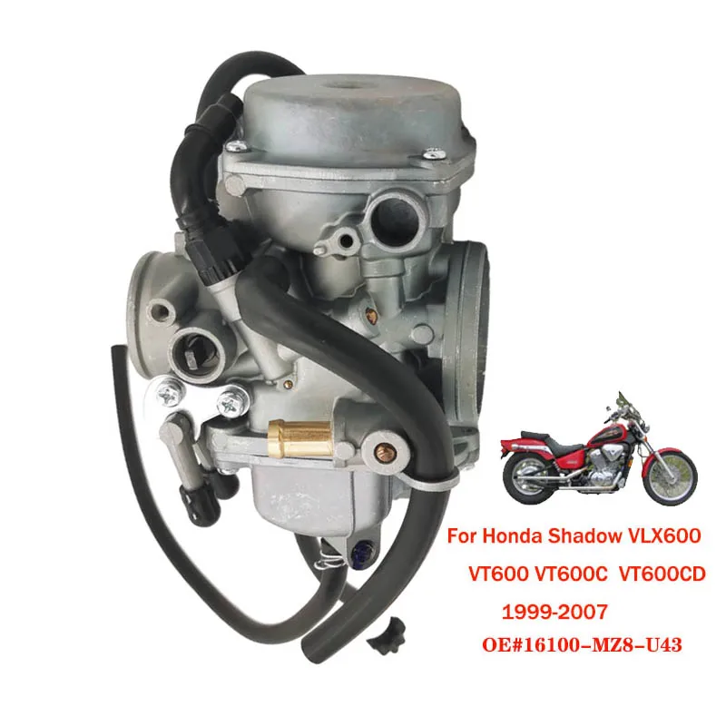 Carburador VT600 para Honda Shadow VLX600 VT600C VT600CD Deluxe 1999-2007, Carburador 16100-MZ8-U43, Carburador VT VLX 600