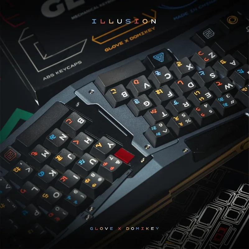 

Набор тематических кейкапов ILLUSION, ABS, профиль Cherry, оригинальные кастомные кейкапы ручной работы для механических клавиатур, аксессуары, подарок, DIY