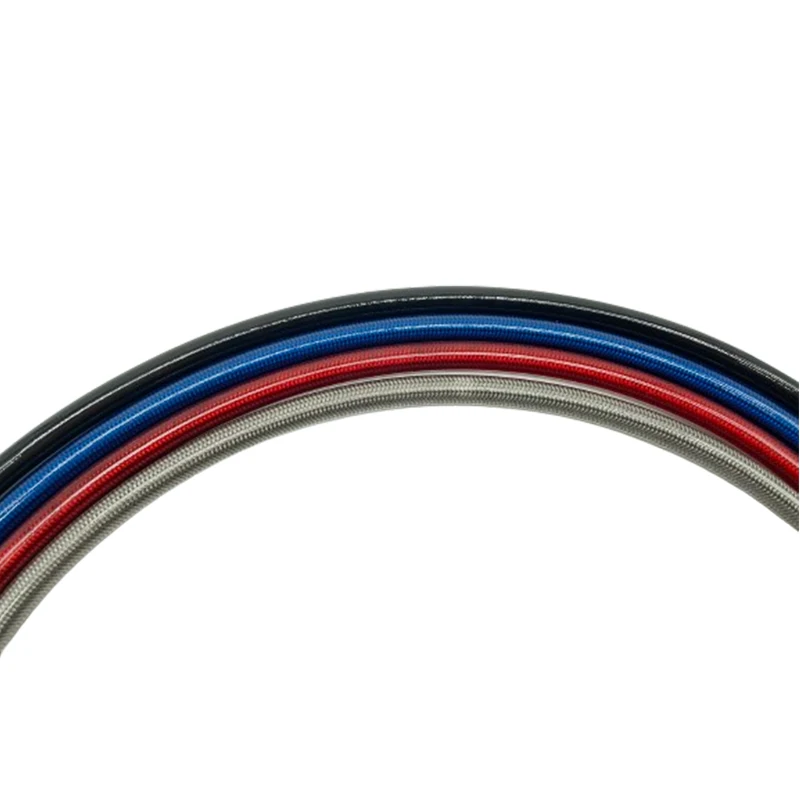 10mm 90 Degree Motorcycle Dirt Bike Braided Line Steel Brake Hose Cable Hydraulic Banjo Pipe 300mm-2200mm for Universal Racing